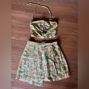 Women’s top and skirt Wild Fable citrus print XS